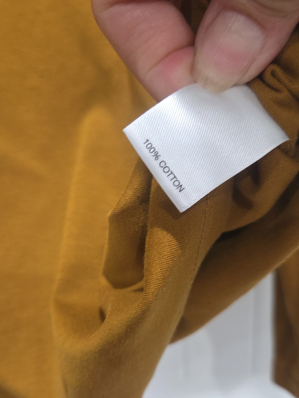 Murano Men’s Slim Fit Long Sleeve V-Neck Shirt Mustard Yellow Med - Picture 4 of 5
